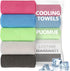 Puomue 5 Pack Cooling Towels, 40 Inches X 12 Inches, Breathable Soft