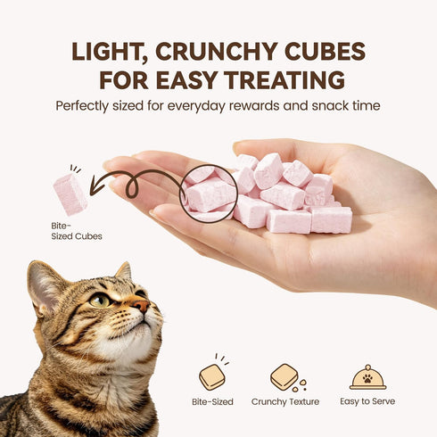(2.5 oz) Freeze-Dried Kitten Treats with Goat Milk & Chicken Cranberry Added for Urinary Tract Support & Digestive