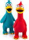 CHIWAVA 2 Pack Squawking Latex Dog Toy Chicken Duck Squeeze Squeak Interactive