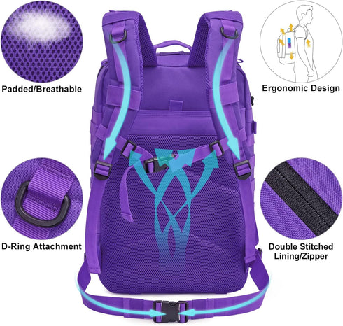 G4Free 40L Military Tactical Backpack - 3 Day Assault Survival Molle Pack, Bug Out Bag, Fishing Rucksack