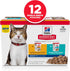 7+ Pack, 2.8 oz. 12-Pack Hill's Science Diet Adult Wet Cat Food Variety Chicken & Tuna, Pouches