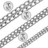 Dog Chain Collar, Metal Martingale No Pull Slip Collar, Chrome Plated Double Link for Large Small Medium Dogs