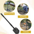 Survival Folding Shovel (28.3'') Camping Multitool with Pickaxe, Compass, Whistle, Molle Bag for Emergency