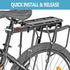 Rear Bike Rack, 310 LB Capacity Cargo Rack with Fender & Reflective, Quick Release for Mountain Road Bicycles