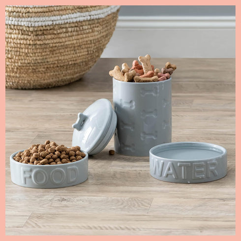Park Life Designs Pet Bowl | Classic Water Bowl (Small, Grey)