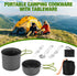 SS SUNSBELL Camping Cooking Set, Non-Stick Pot and Pan Set for 1-2 People Outdoor Cooking