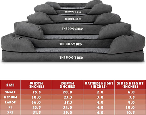 Replacement Outer Cover ONLY for The Dog's Bed, Washable Plush Fabric, Medium Size, Grey Plush