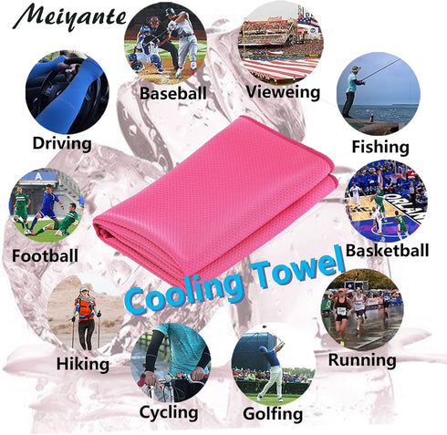 Ice & Sweat Towels, 43.3" x 15.7" - Cooling Neck Wraps for Quick Cool Down in Summer Heat for Gym, Running, Golf, Yoga