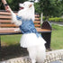 Polka Dot Big Large Dog Princess Dress Tutu Skirt, Summer Dog Clothes Hoodie Costume for Golden Retriever Pitbull (XXL,