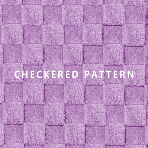 Patas Lague Checkered Orthopedic XXL Dog Bed for Extra Large Dogs, Waterproof with Removable Cover, Purple (48''X30'')