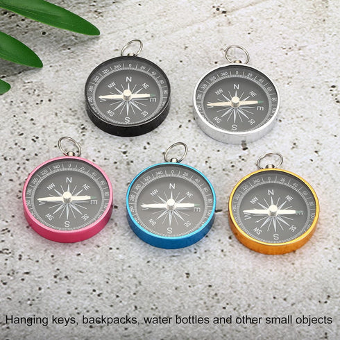 PATIKIL Pocket Compass, Survival Sports Navigation Compass with Key Ring for Camping and Hiking
