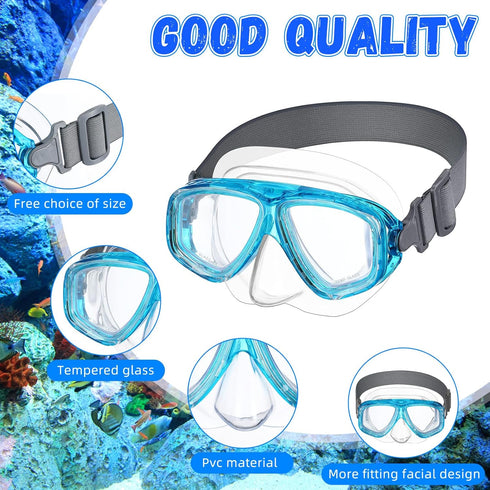 Flutesan Kids Swim Goggles 4 Packs with Nose Cover Diving Mask, Waterproof Clear Snorkel Goggle with Elastic Fabric