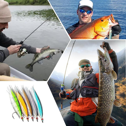 Generic Set, 5 Swimming Fishing Lures piece Artificial Bait with Hook for bass Trout Salmon, Lifelike Action crankbait