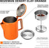 Bozeman [9 COLETTI Orange Percolator Coffee Pot Camping Coffee Makers Campings Favorite Percolator NO Aluminum