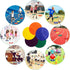 Nuburbur 9 Inch 10/24 Poly Spots, Anti-Slip Spot Markers Floor Spots, Waterproof Flat Filed Cones Poly Dots for Agility