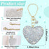 Silver Glitter Heart Charm for Stanley Cup, Compatible with Stanley Cup Accessories, Cute Keychain for 40 & 30 Oz