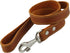 4' Classic Genuine Leather Dog Leash, 1" Wide, Orange for Largest Breeds