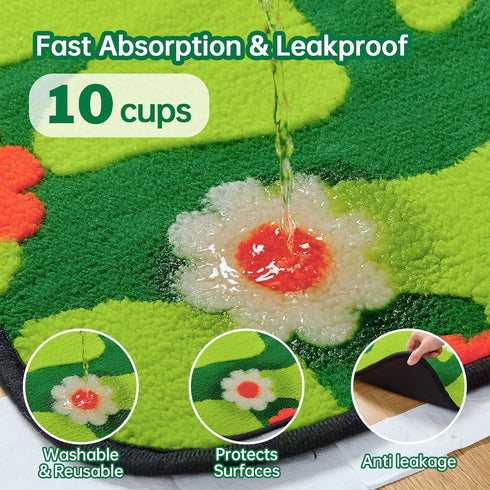 23"x36", 2 Pack Qeils Reusable Puppy Pads for Small Dogs, Washable Pee Pads with Non-Slip , Absorbent Leakproof Mat