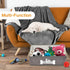 Collapsible Fabric Dog Toy Box, Storage Bin with Handle, Trapezoid Basket Organizer for Pet Toys and Accessories