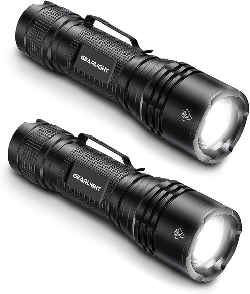GearLight LED Tactical Flashlights - High Lumens Mini Flashlights for EDC Carry, Compact Emergency Gear, Water Resistant