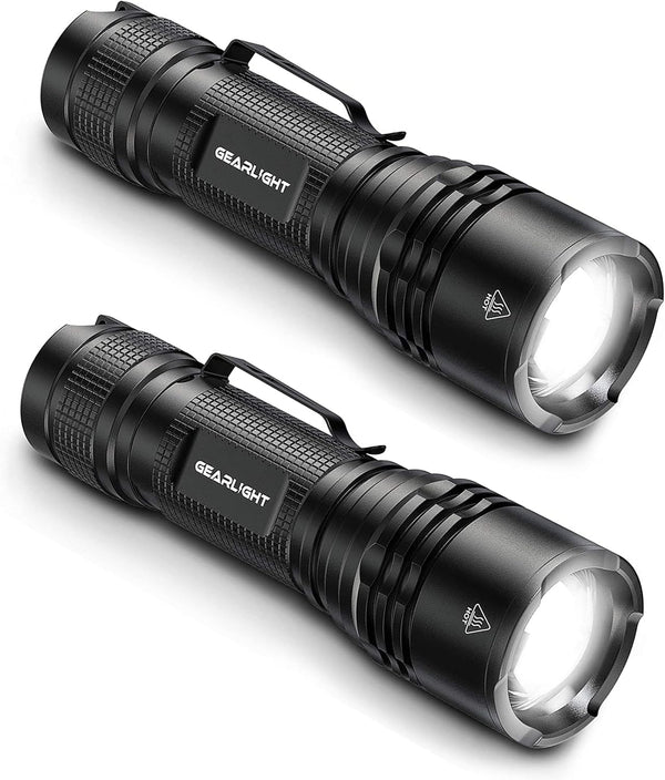 GearLight LED Tactical Flashlights - High Lumens Mini Flashlights for EDC Carry, Compact Emergency Gear, Water Resistant