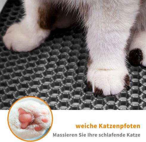 Cat Litter Trapping Mat, Honeycomb Double Layer Design, 46x26 / 35x24 / 30x22 / 24x16 inch, Urine and Water Proof