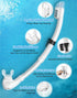 Snorkeling Gear for Adults, 180° Panoramic View Snorkel Mask Set with Food-Grade Silicone Anti-Fog
