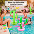 Cotiny 4 Set 4 25 Inch 16 20 Summer Inflatable Cactus Ring Toss Games Includes Pcs Large Inflatable Cactus with Pcs/