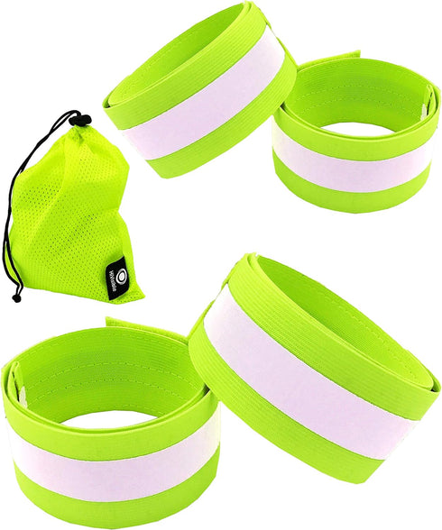 Reflective Bands for Night Walking - Arm, Wrist, Ankle Bands for Runners and Cycling Gear