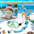 Kids Snorkel Set, Dry Top Snorkeling Gear Combo Set, Diving Snorkel Mask & Swimming Goggles for Youth