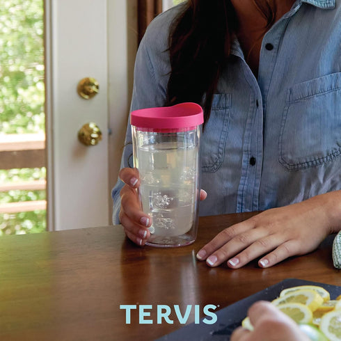 Tervis 16oz Texas State Flag Colossal Double Walled Insulated Tumbler Travel Cup - Made in USA, Clear