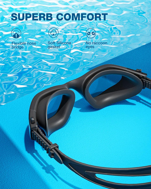 ZIONOR Swim Goggles G1 SE - Anti-Fog Swimming Goggles for Adult Men Women