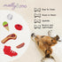 Molly & Mo Squeaky Dog Chew Toys, Assorted Sizes Hot Dog, Steak, Ice Cream Shapes for Different Breeds (Hot Dog)