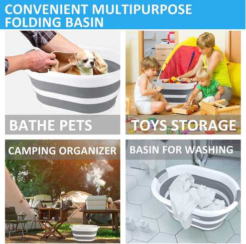 ddLUCK Multi-Functional Collapsible Pet Bathtub, Portable Indoor Outdoor Washing Tub for Small Pets