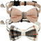 KUDES 2 Pack Cat Collars Set, Breakaway Cat Collar with Cute Bow Tie and Bell, Adjustable for Kitten and Puppies