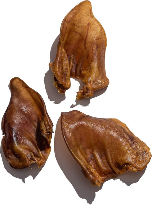 Jack&Pup Whole Pig Ears for Dogs - Extra Thick Large Pigs Ears - Premium Dog Pig Ear Treats - Natural Dog Pork Chews; Excellent Rawhide Alternative (10 Pack)