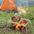 REDCAMP 304 Stainless Steel Folding Campfire Grill, Adjustable Height Portable Camping Grill with Carrying Bag