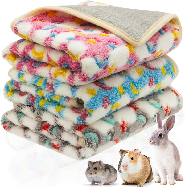 3PC Rabbit Bedding Mat Washable Soft Cage Liner Sleep Pad Fleece Blankets