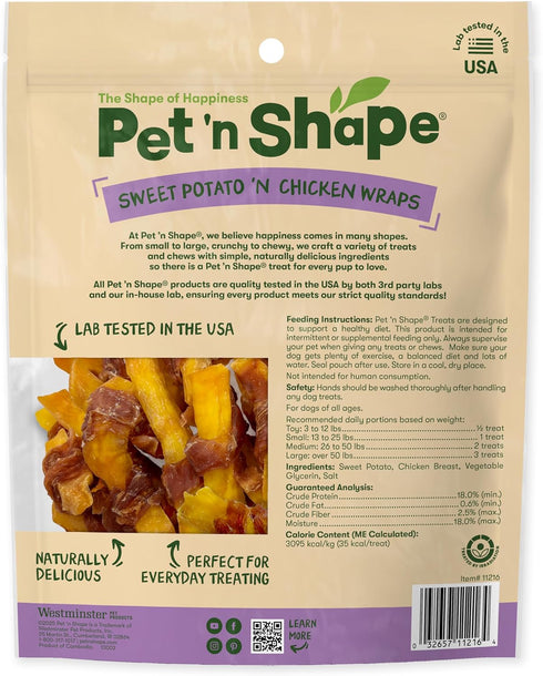 1 Pet 'n Shape Sweet Potato Chews Jerky Dog Treats - Pound