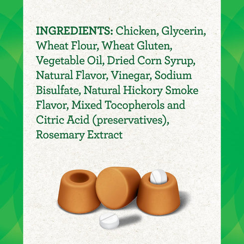 Greenies Pill Pockets for Dogs, Chicken Flavor, Natural Soft Dog Treats, 3.2 oz Pack, 30 Treats