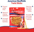 5in 5 Inches (Pack 1) Pet Factory American Beefhide Twist Sticks Dog Dental Chews - Natural Rawhide Dental Chews