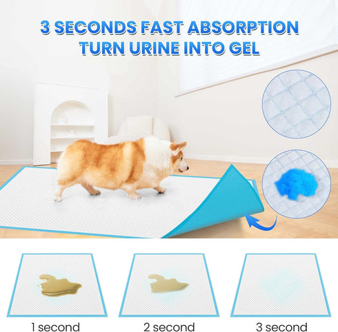 6 36"x24" 50 Counts Boscute Thicken Layers Heavy Absorbent XL Pet Training Dog Pee Pads, Extra Large Polymer Leak-Proof