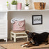 Bone Dry Pet Storage Collection, Lattice Paw Print, Rose, Small Round