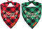 ADOGGYGO 2 Pack Christmas Dog Plaid Bandana Triangle Bib Set, Scarf Accessories for Medium Large Dogs