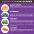 Dog Food Topper - Super Foods, Healthy Vegan Flavor Mix for Picky Eaters, Blueberries, Carrots, Spinach, Sweet Potato,