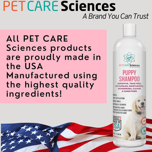 Tearless Puppy Shampoo and Conditioner 1 Gallon - Anti Itch Dog Shampoo for Sensitive Skin, Coconut Oil Oatmeal