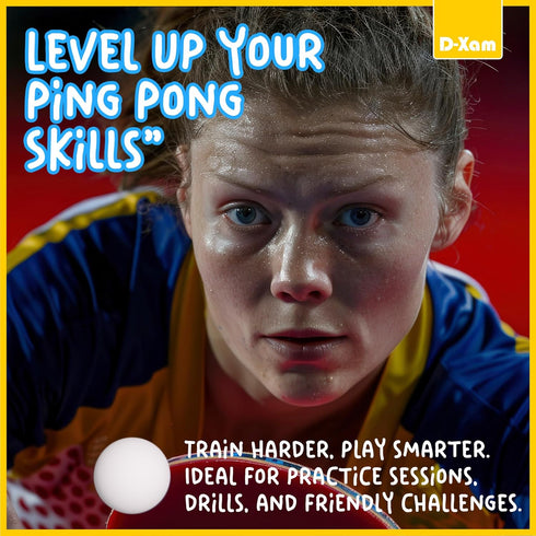D-Xam 15 Pack 40mm 1 Ping Pong Balls Orange or White Official Size High Bounce Professional Star ABS Table Tennis Ball