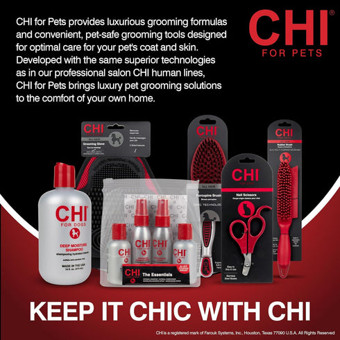 CHI for Cats High-End Self Cleaning Slicker Brush, Effective Grooming Brush for Long Hair Indoor Cats