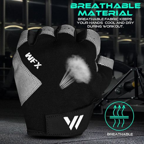 WESTWOOD FOX Gym Gloves Fitness Training Anti Slip Shock-Absorbing Weight Lifting Gloves Padded Grip Breathable