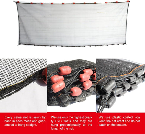 Professional Seine Net | Ultra Strong | Maximizes Catch for Commercial and Recreational Fishing
